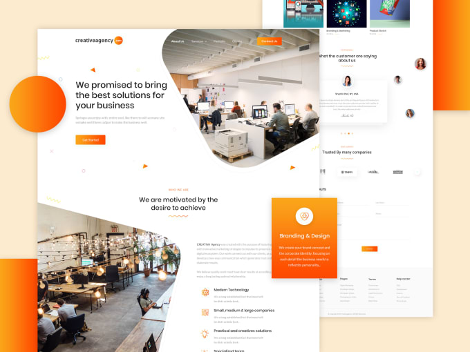 I will design a psd,UI landing page or website template