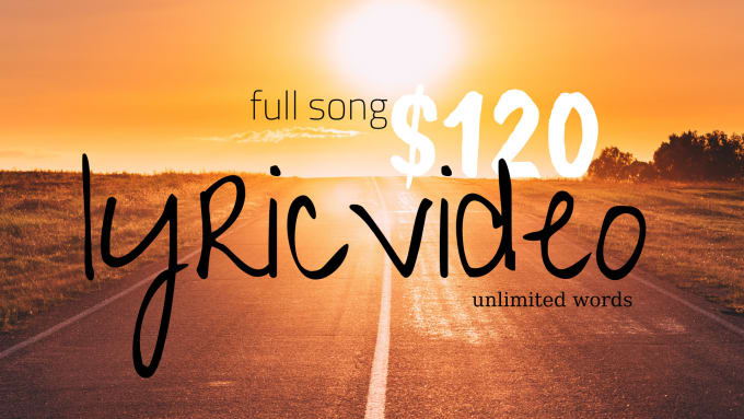 I will create a lyric video for your song