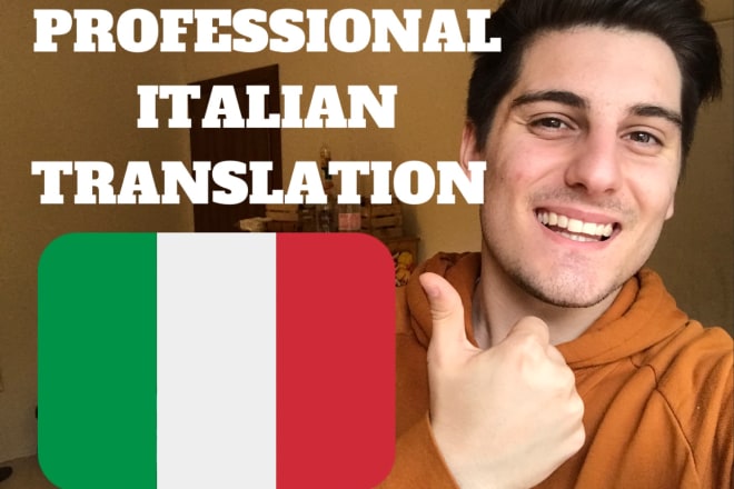 I will provide english to italian translation