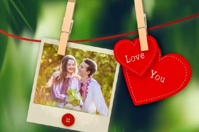 I will create valentine day wishes birthday wishes party wishes with photos