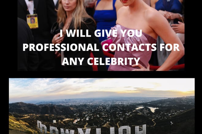 I will give you up to date professional contacts of celebrities
