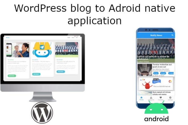 I will convert your wordpress blog to native android application