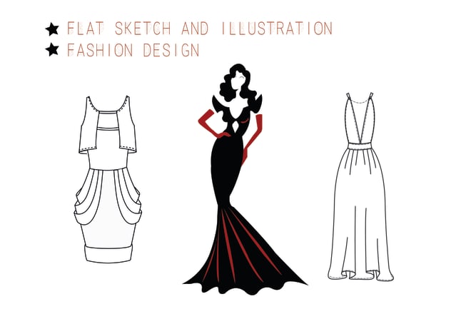 I will design collection, female sketch, mood board, fashion flat for you in 24 hrs