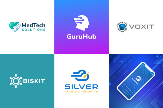 I will design unique professional tech software and technology logo