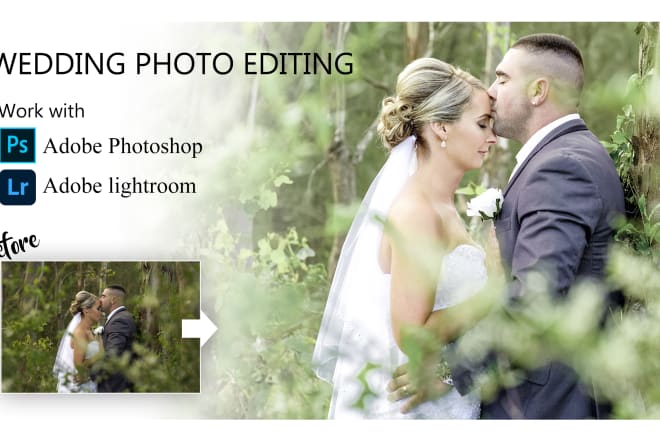 I will do wedding photo editing professionally in ps and lr