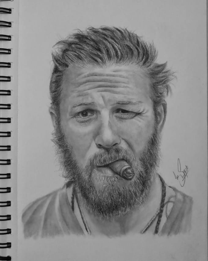 I will sketch realistic human portraits