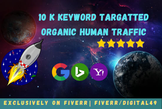 I will 10k keyword targeted organic UK traffic to your URL