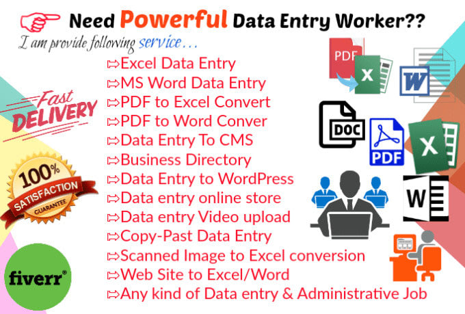 I will accurate data entry jobs with minimal cost and time