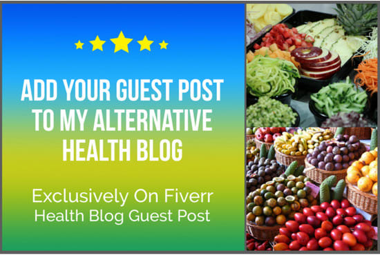 I will add your guest post to my  health website
