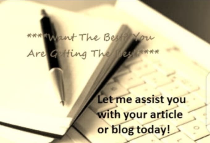 I will be your blog and article writer