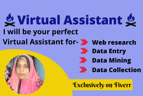 I will be your perfect virtual assistant for web research, data entry, and other tasks