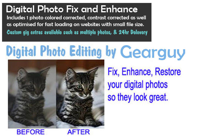 I will correct, enhance and optimize digital photo picture images