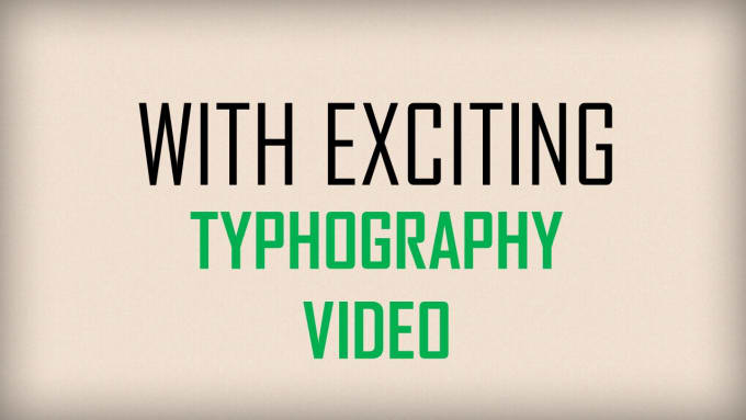 I will create a professional typography or short ads video