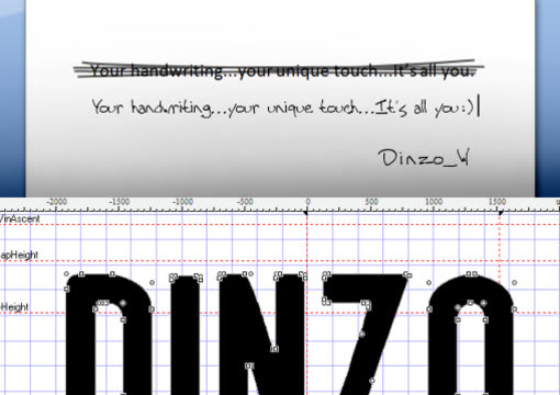 I will create a unique font out of your own handwriting