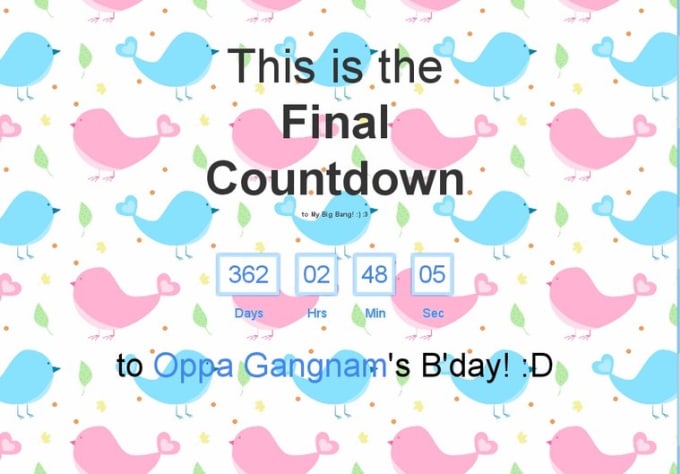 I will create an online countdown for any type of event