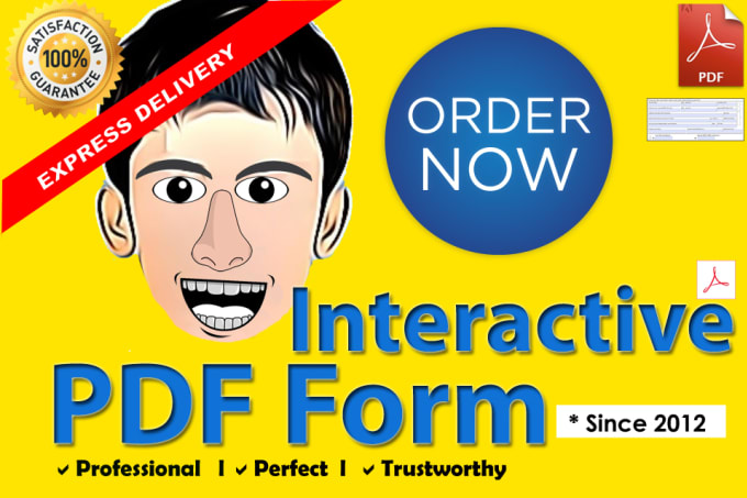 I will create interactive PDF form