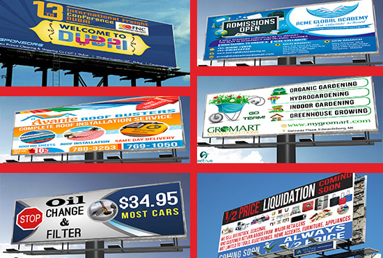 I will design poster signage expo display, billboard outdoor banner