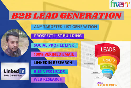 I will do b2b targeted lead generation from linkedin