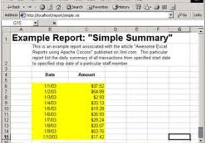 I will do excel work like creating reports and using advanced formulas to get results
