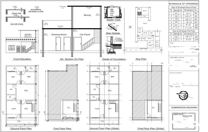 I will draft architectural drawings in autocad