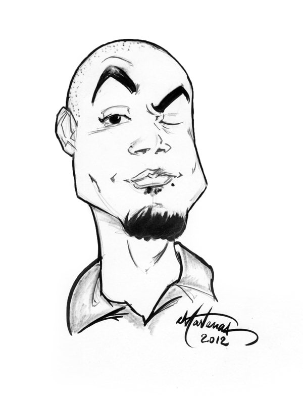 I will draw you as caricature or cartoon portrait