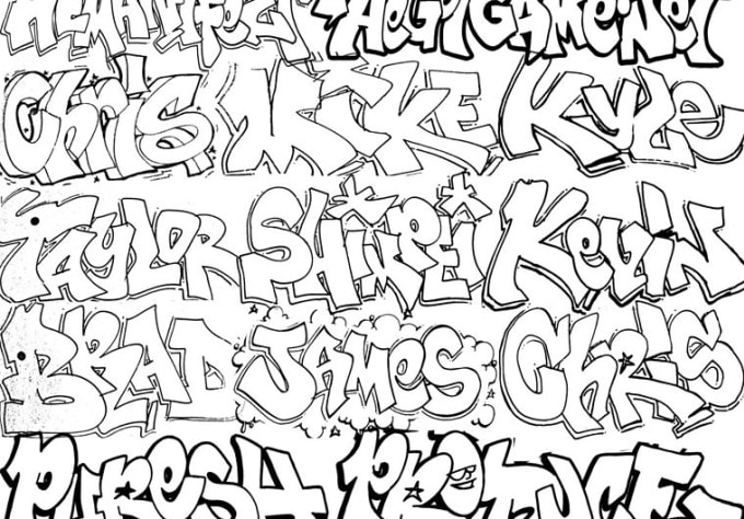 I will draw your name in FRESH original graffiti letters