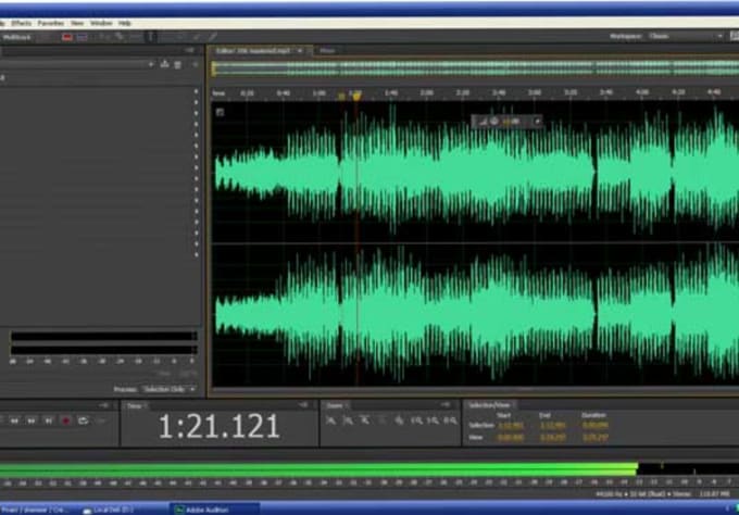 I will edit any audio files in adobe audition