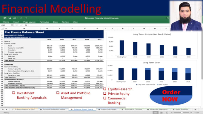 I will financial modeling and cash flow projections