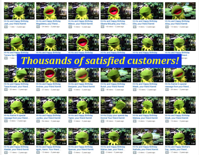 I will get kermit to personalize a video birthday greeting and song