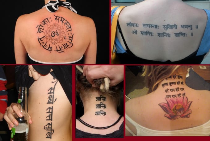I will give you 4 calligraphic tattoos in sanskrit fonts,you choose the word