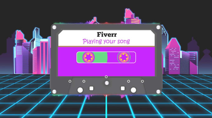I will make a retro cassette tape video for your song