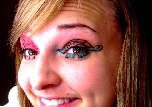 I will make any animal or a logo you want of out of make up on my eye or cheek