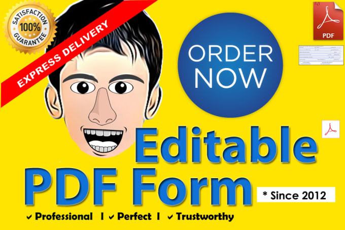 I will make editable PDF form