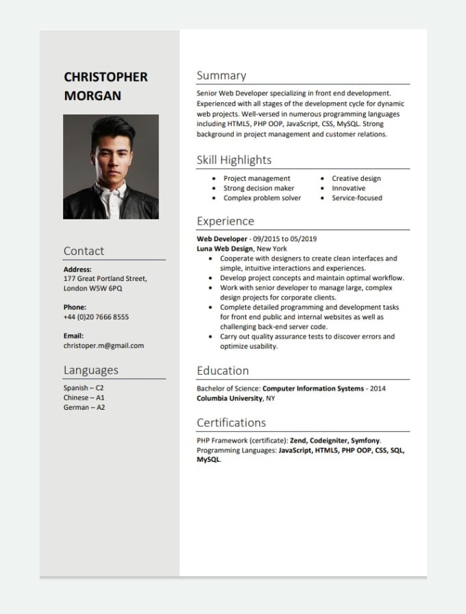 I will make resume for your new career, it is for fresher and also experienced ones