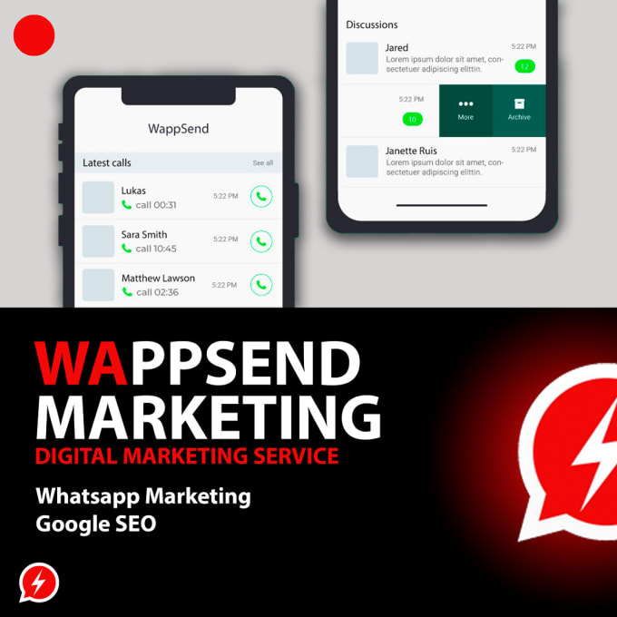I will provide active and inactive whatsapp number for marketing services
