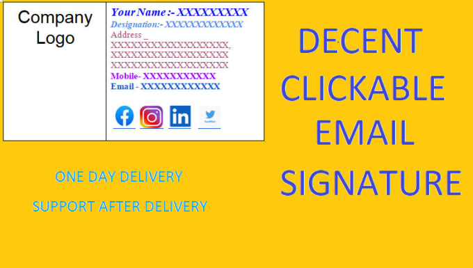 I will provide clickable email signatures as per your requirement