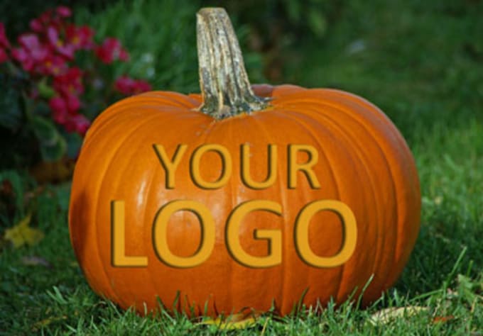 I will put your logo or name etched / carved on a pumpkin
