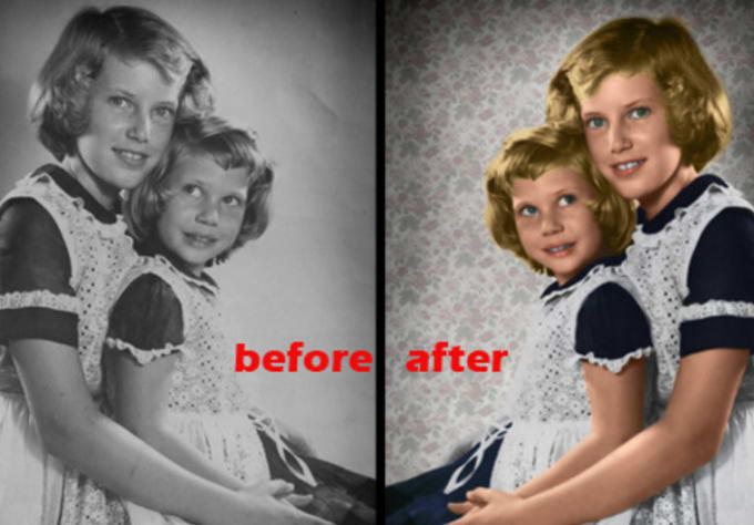 I will recolor your black and white photo