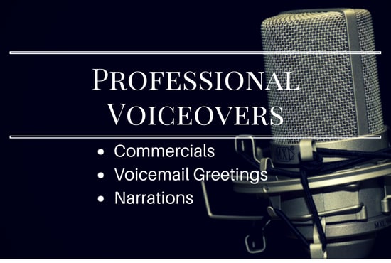 I will record a male voiceover or voicemail greeting