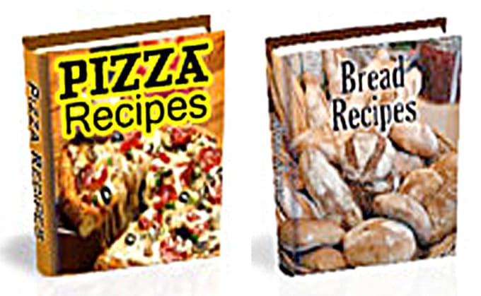 I will send you 2 ebooks, pizza recipes and bread recipes