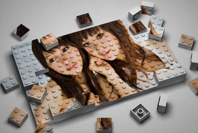 I will transform Your Photos into FUN Jigsaw Puzzle and Lego Bricks Image Effects