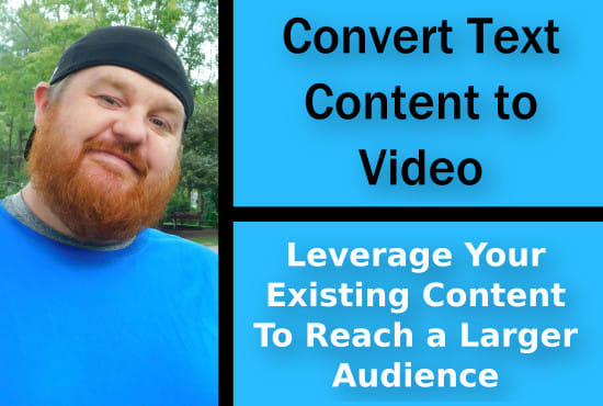 I will turn your article or text into a video with voice over