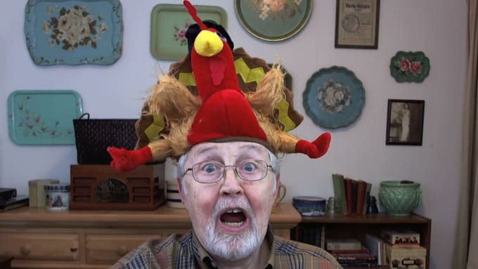 I will wish someone a happy thanksgiving in my turkey hat