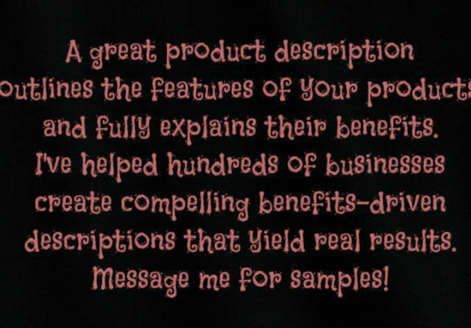 I will write you a batch of product descriptions