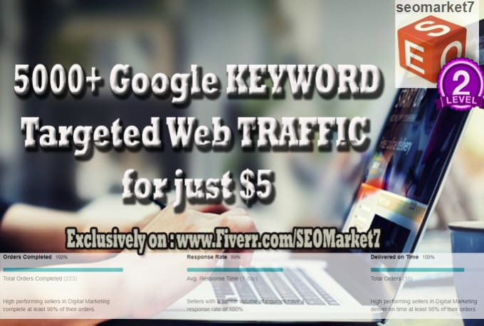 I will 5k google keyword traffic low bounce rate