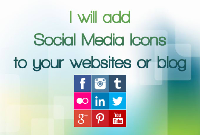 I will add social media icons on your website