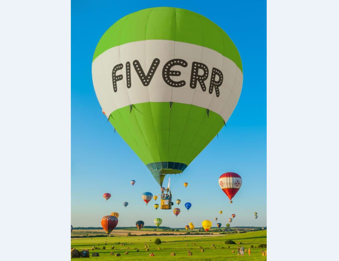 I will add text  on Hot Air Balloon
