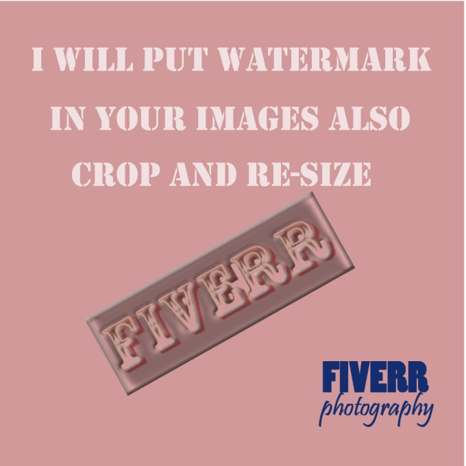 I will add watermark or text logo or remove background from images