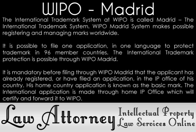 I will assist for wipo world intellectual property organization