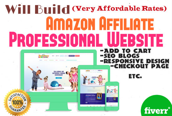 I will build best amazon affiliate website with best rates